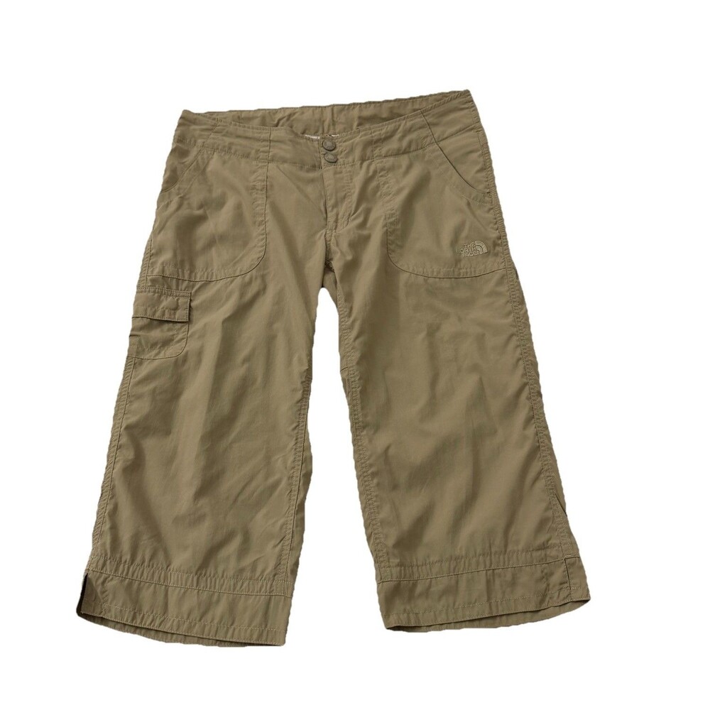 The North Face Pants Womens 10 Beige Capri Outdoor Hiking Nylon Lightweight‎